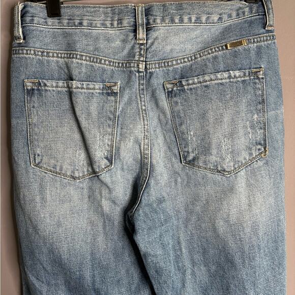 Kancan Medium Wash High Rise Distressed Jeans Paint Splatter Size 7/27 - Picture 3 of 9